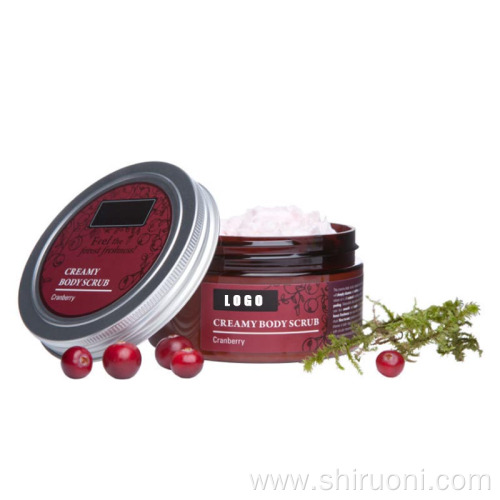 Natural Cranberry Exfoliating Whitening Creamy Body Scrub